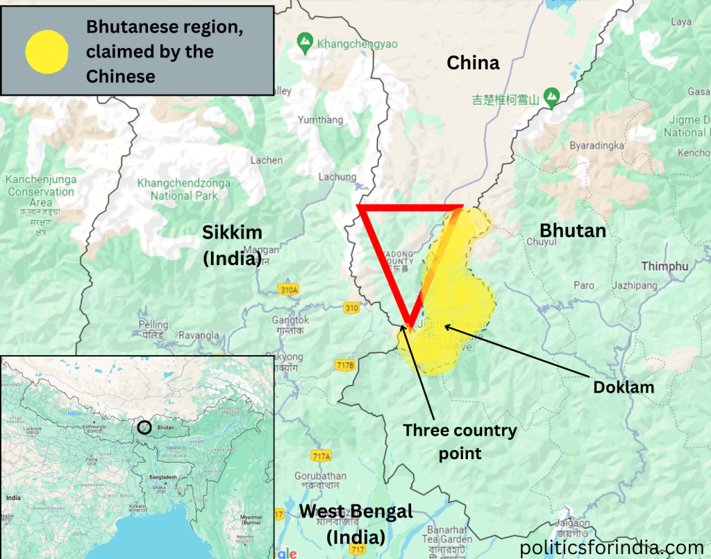 India Bhutan China Triangle Region