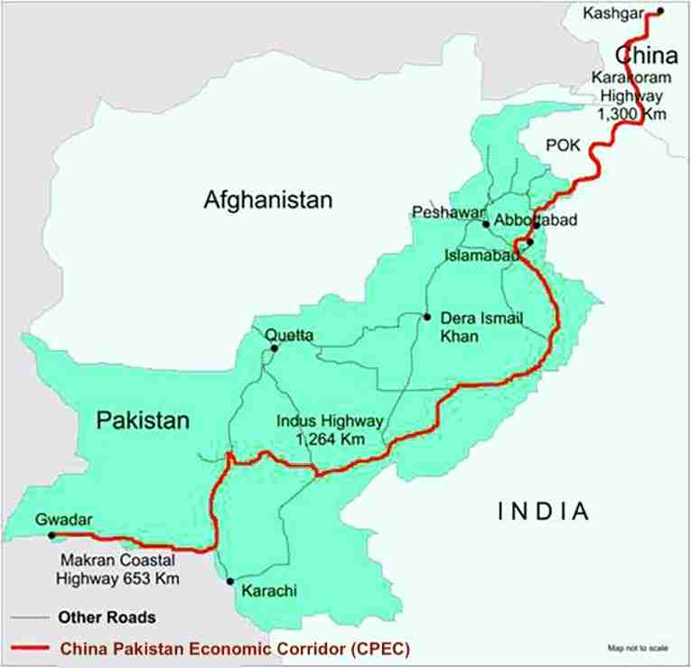 China Pakistan Economic Corridor (CPEC) Map