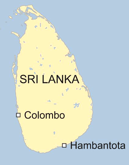 Hambantota Port Location Sri Lanka